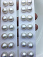 5 pairs AA+ 11-12mm white round freshwater pearl pair,no hole,RP11-3A-9