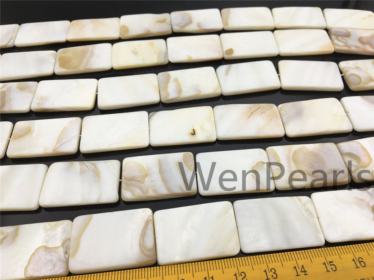 20x30mm Natural Mother of Pearl shell square beads full strand,White shell,Ivory shell,GSHE-R-003