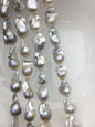 15.5'' AA+ 11-16mm white flame ball pearl,FL15-2A-5-15