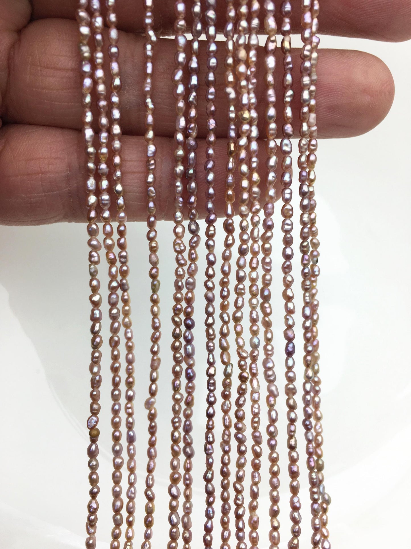 AA+ 2-2.2mm purple rice pearls,full strand,oval loose pearl beads,diy pearl,genuine pearl,Cultured pearl,diy pearl beads,LR2-2A-6