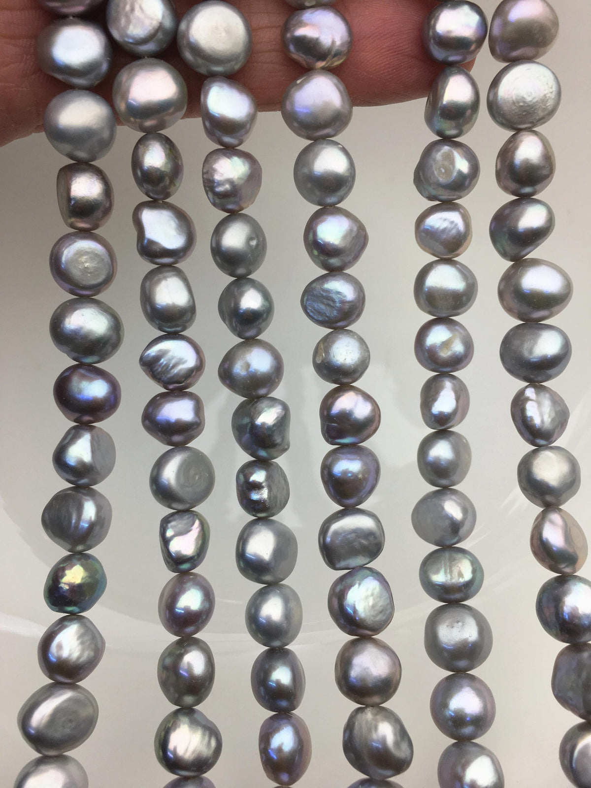 AA 9.3-10.3mm gray nugget freshwater pearls,Cultured pearl,diy pearl beads,Irregular Beads for Pearl Necklace,LM10-T16