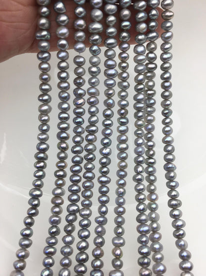 AA+ 4.5-5mm gray potato pearls,seed freshwater pearl,small size pearl,for pearl necklace,for earrings,CR4-T4