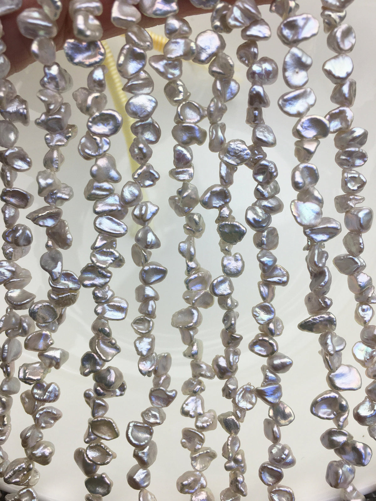 AAA 5-6mm gray Keshi Pearls,full strand,wholesale price,baroque pearl,keshi pearl strands,ZS-129-49