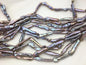 15.5'' AAA 5-8mm gray rainbow Toothpick pearls,ZS-80-16