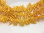 AA 3-4mm yellow toothpick Pearl Necklace,Genuine Fresh Water Pearl,Wedding Necklace,Mothers Day,ZS-80-10-71