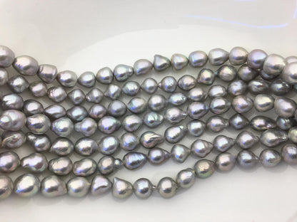 AA+ 10-12mm gray baroque drop Edison Freshwater Pearl,ED12-2A-5-2