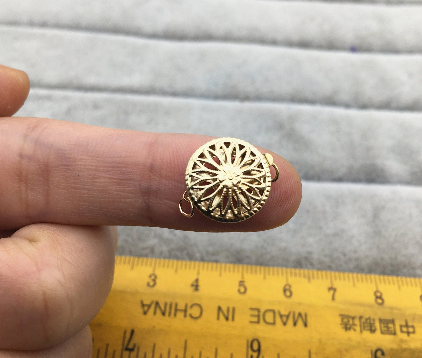 Pearl Clasp, 14k Gold Filled Round Filigree Clasp-12.5mm,wholesale price,AGF-CL-008