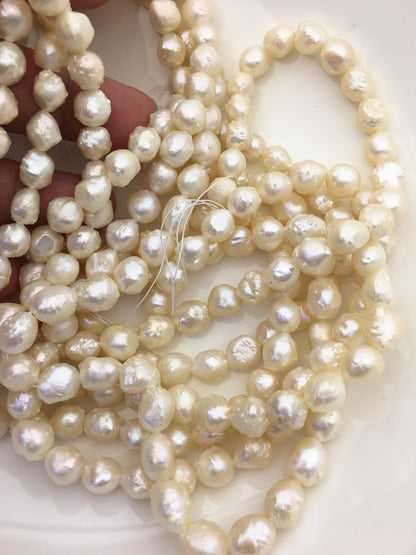 AAA 8-9mm natural ivory thorn freshwater pearl,LM8-T2