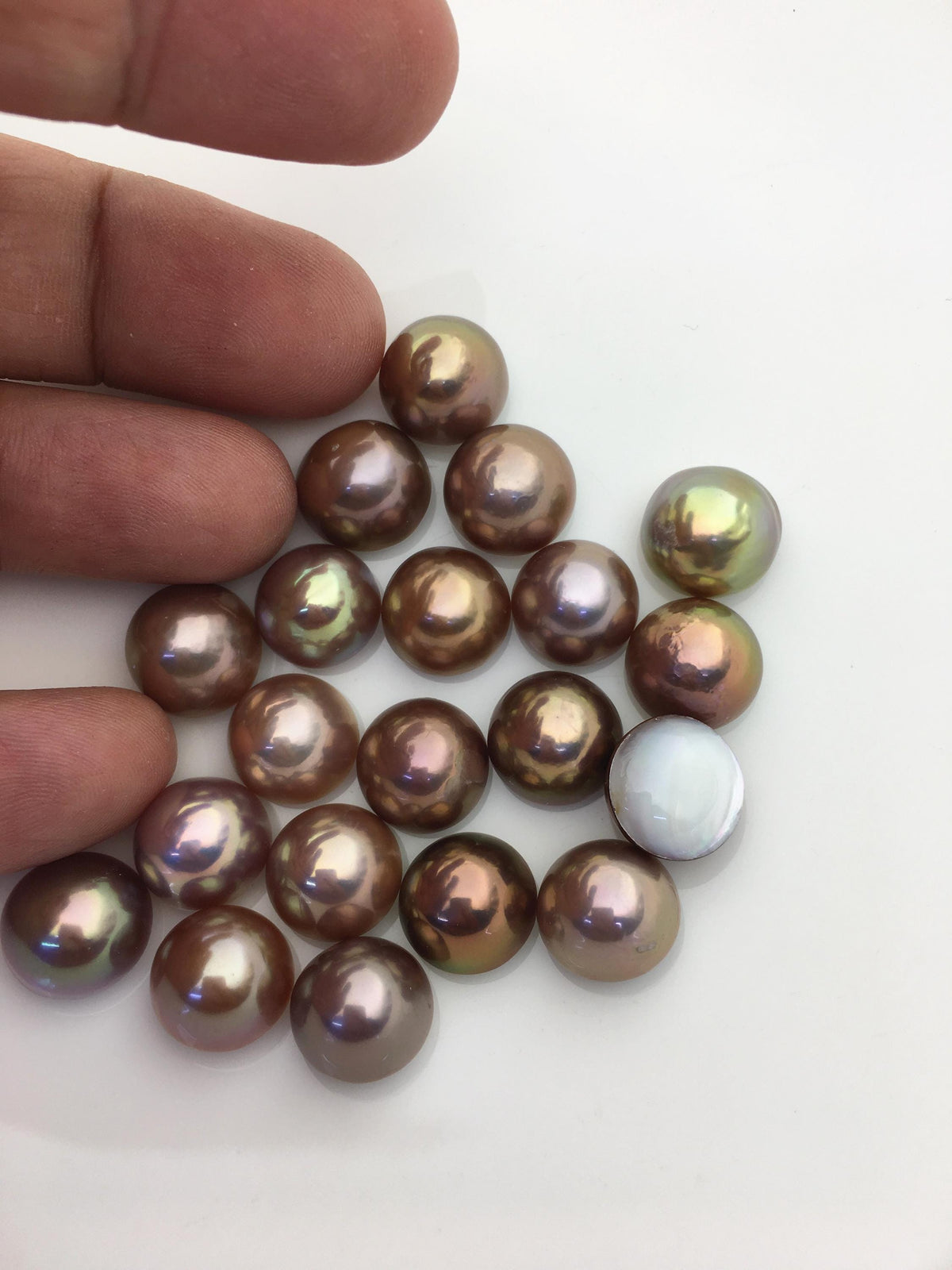 20pcs AAA 12-13mm Baroque Mabe Natural Mix Color Rainbow Freshwater Pearls,no hole,MB-T56