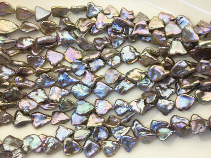 AA+ 8-11mm Gray Rainbow Golden keshi Freshwater Pearl,DIY Loose Freshwater Pearl,ZS-200-1
