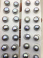 10 pairs AA 11-11.5mm Gray baroque button freshwater pearls,round button pearl pairs,pearl earring,pearl stud,BTN11-T3