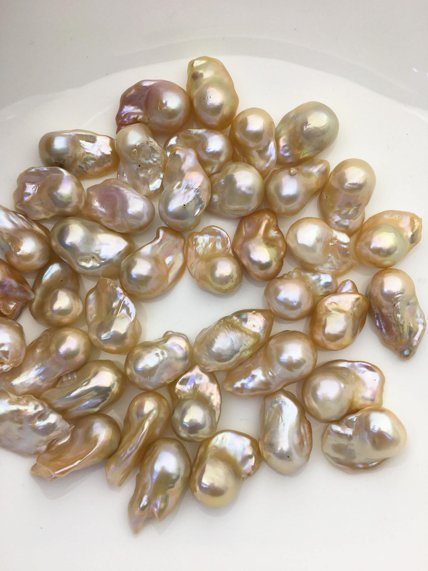 10pcs AAA/AA+ 12-16mm baroque Natural pink orange color Flame ball Pearl - no hole,FL15-T4-9