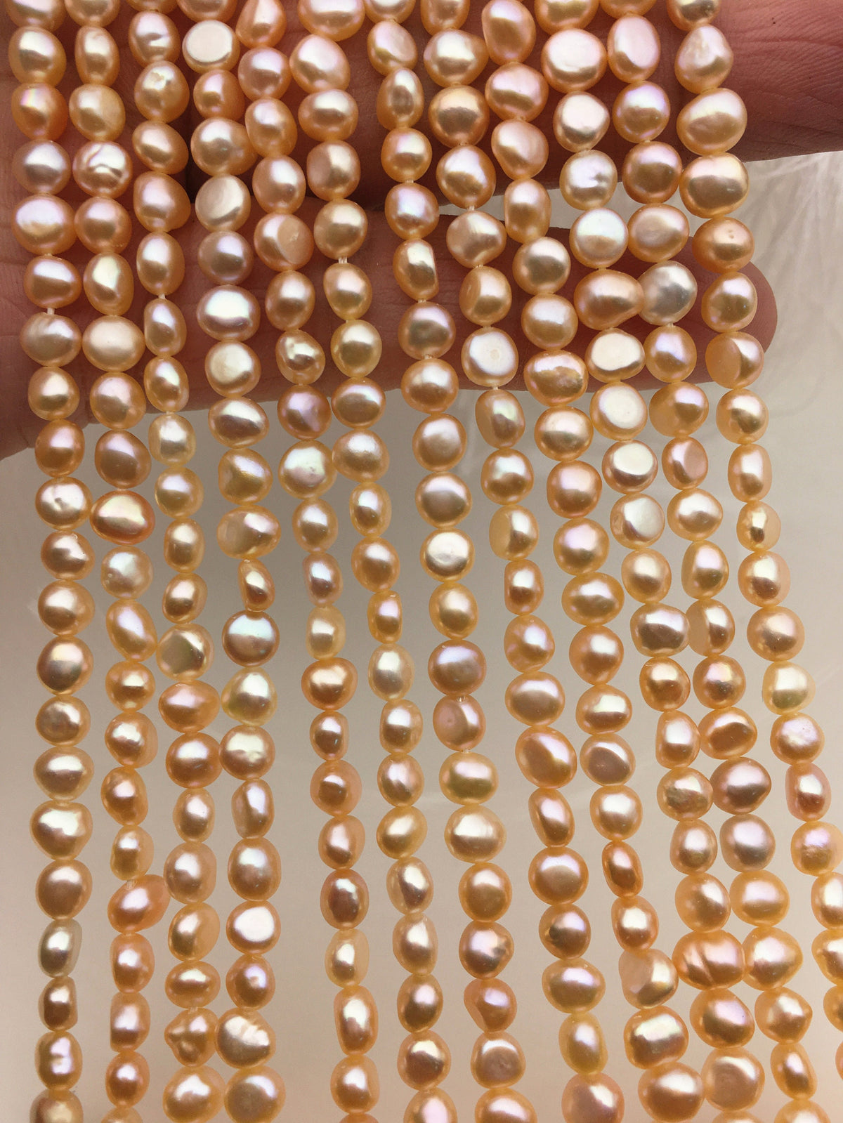 AAA 4-5mm Tiny pink peach nugget freshwater pearls,irregular nugget freshwater pearl strand,LM4-T3