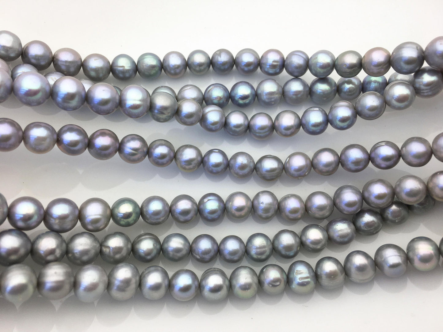 AA+ 8.3-9.2mm gray potato freshwater pearls,CR9-T1
