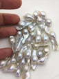 28pcs AAA 10-14mm Natural White Flame ball Pearl - no hole,FL15-T4-63
