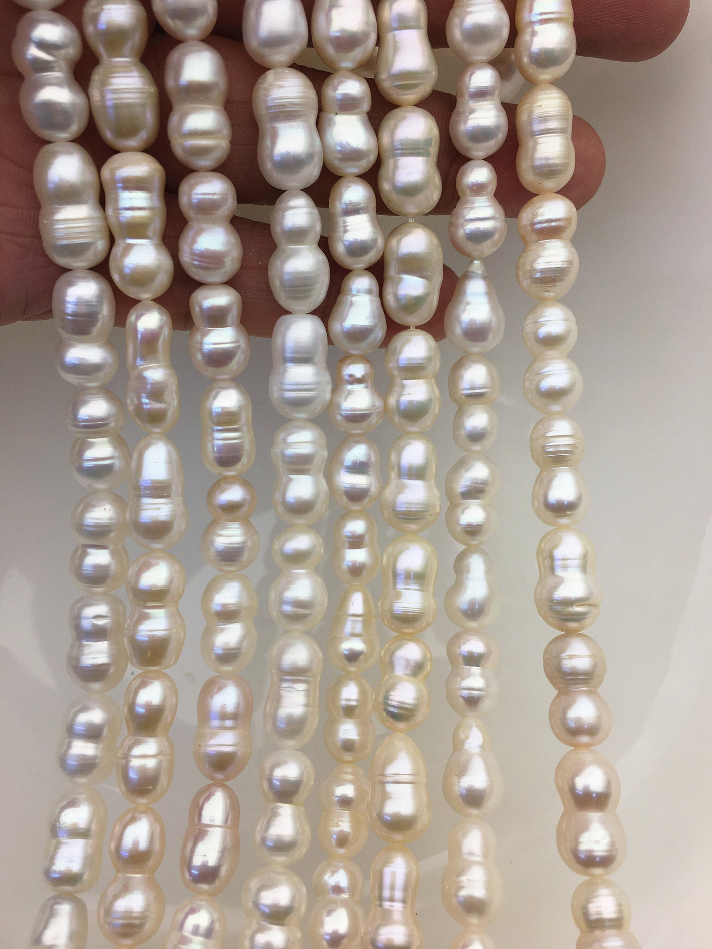 AA+ 8-10mm White Gourd baroque pearls-Baroque Gourd,DIY,high luster,ZS-114-17