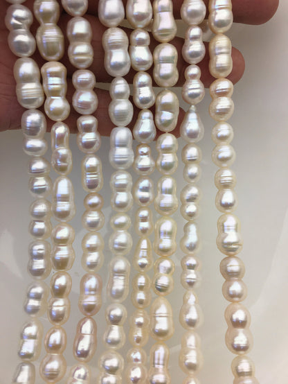 AA+ 8-10mm White Gourd baroque pearls-Baroque Gourd,DIY,high luster,ZS-114-17