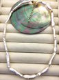 17''+2'' AA+ 4-8mm white toothpick biwa freshwater Pearl necklace,genuine freshwater Pearl necklace,NPN1-024-2