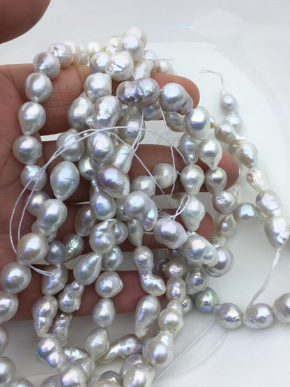 AA+ 8-10mm white with natural gray drop Edison Freshwater Pearl,ED12-2A-5-9