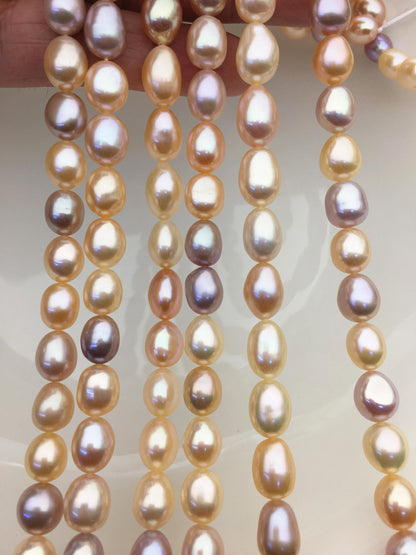 AAA+ 8.3-9.3mm misc color nugget freshwater pearls,pink peach purple nugget pearl, high luster,LM9-3A-2