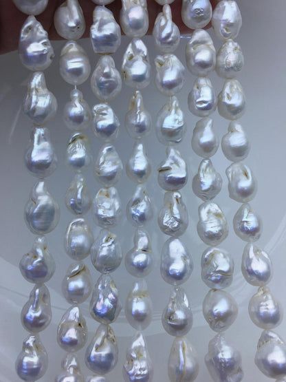 15.5'' A 9-11mm white flame ball pearl,FL15-2A-5-100