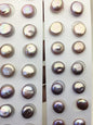 2 pairs AAA 12-13mm Purple Coin Freshwater Loose Pearls Pair,For make Pearl Jewelry,0.9mm half hole,COIN11-3A-3-3