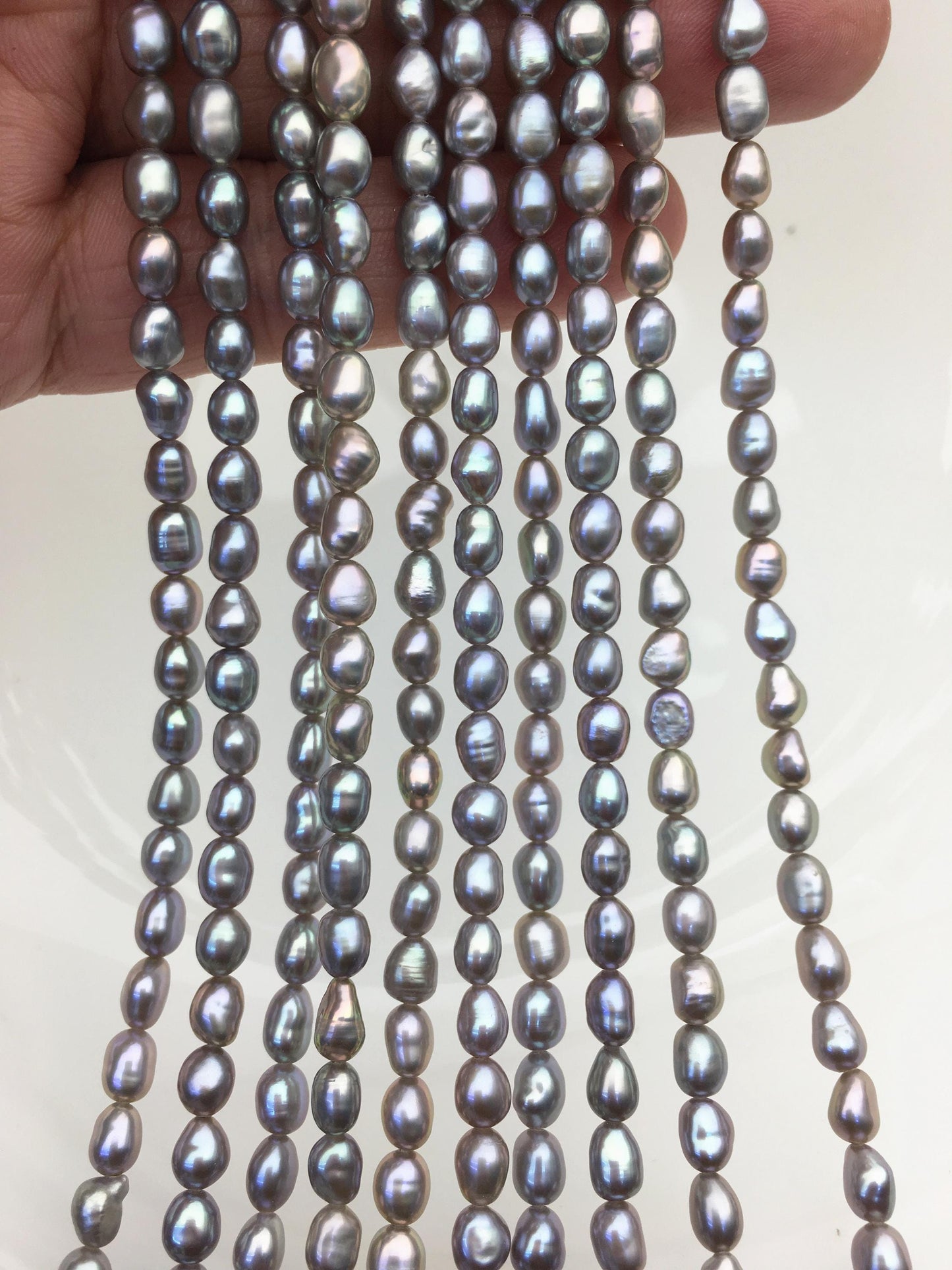 AAA 4.5-5mm Tiny gray nugget freshwater pearls,irregular nugget freshwater pearl strand,LM4-3A-20