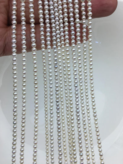 AA+ 2.5-3mm white near round seed freshwater pearls,Valentine's Day gift,for pearl necklace,loose freshwater pearl,RP2-T2