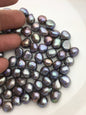 20pcs 10mm gray purple nugget freshwater pearls,0.8mm through hole,LM10-T1