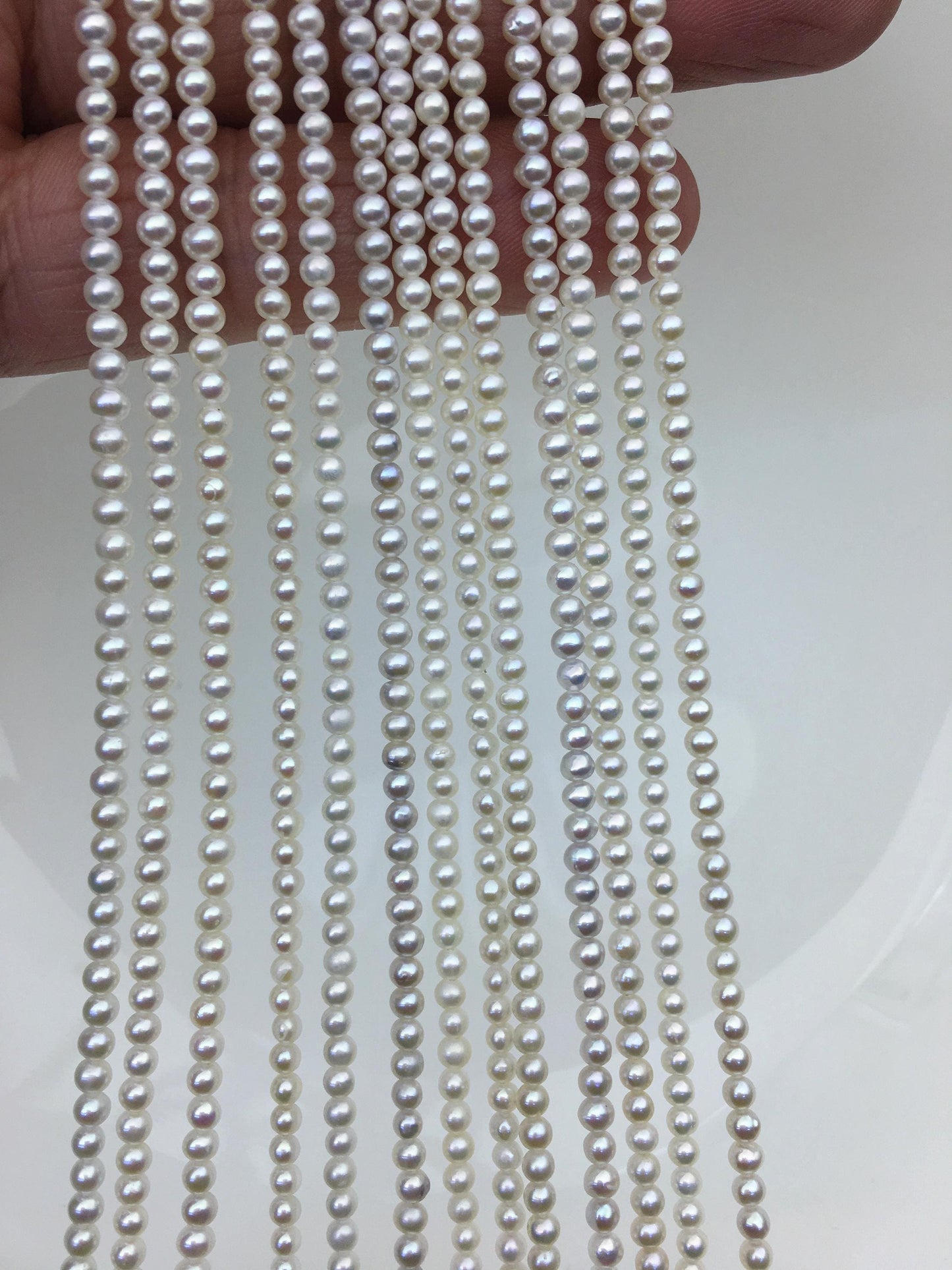AA+ 2.5-3mm white near round seed freshwater pearls,Valentine's Day gift,for pearl necklace,loose freshwater pearl,RP2-T2