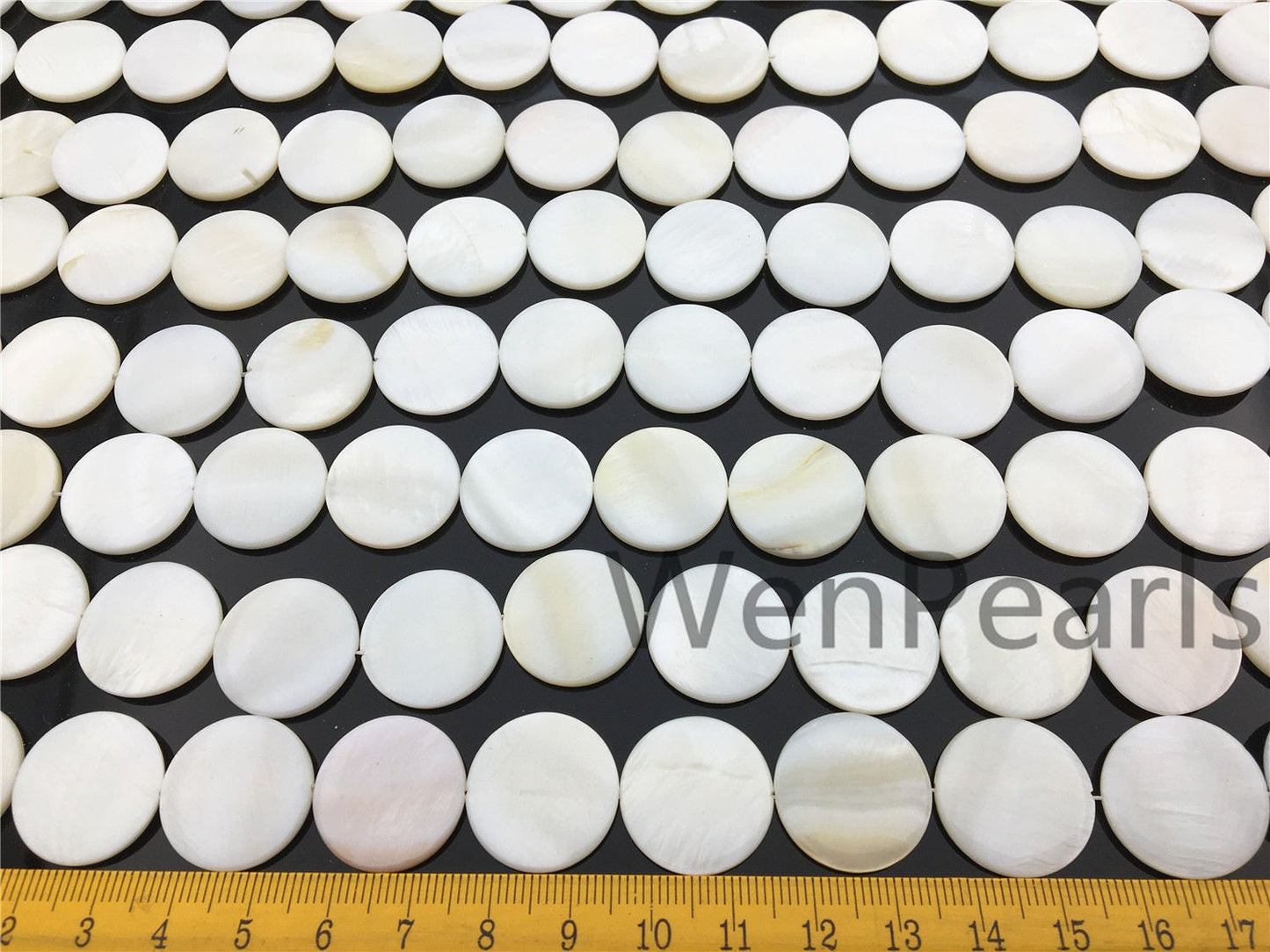 20mm Natural Mother of Pearl shell coin beads full strand,White shell,Ivory shell,GSHE-C-006