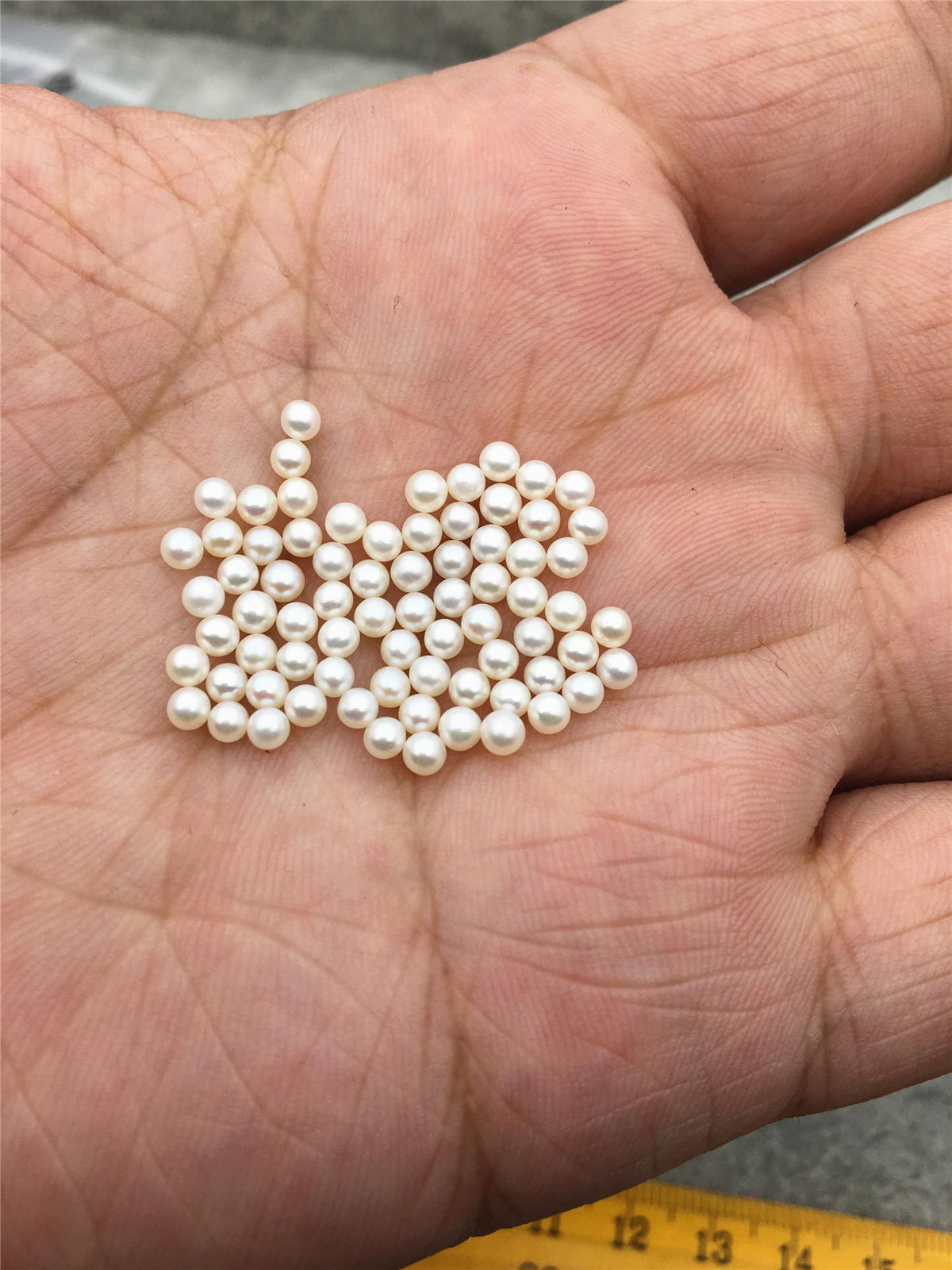 AAAA 2.8-3mm white round seed freshwater pearls,no hole,tiny pearl supply,good quality,through hole,RP2-4A-4
