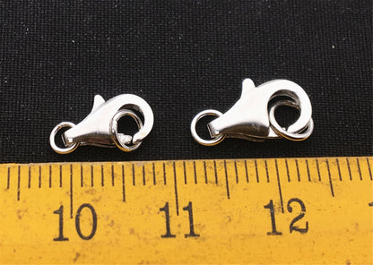 5pcs Sterling Silver Lobster Clasps, 925 Silver Lobster Clasps, Lobster Claw Clasps, Sterling Lobster Clasp ,WHOLESALE,ASL-CL-018