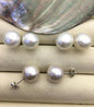 AA+ 11-13mm big white baroque edison pearl stud earrings,SE3-T9-23