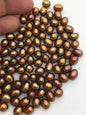 20pcs AAA 7-7.5mm brown rice freshwater pearls,0.9mm top half hole,brown oval pearl,for make dangle pearl earrings,LR7-T5