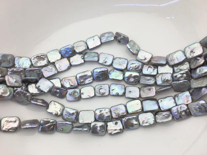 AAA 11-13x15-17mm White Rectangle Block Freshwater Pearl,ZS-119-21