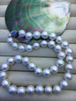 17.5 inches AA+ 10-12mm white round Pearl necklace,genuine freshwater Pearl necklace,Natural Pearl Necklace,NPN1-060