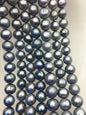 16.5'' 11.5-12.5mm Blue gray big potato freshwater pearls,CR12-T1