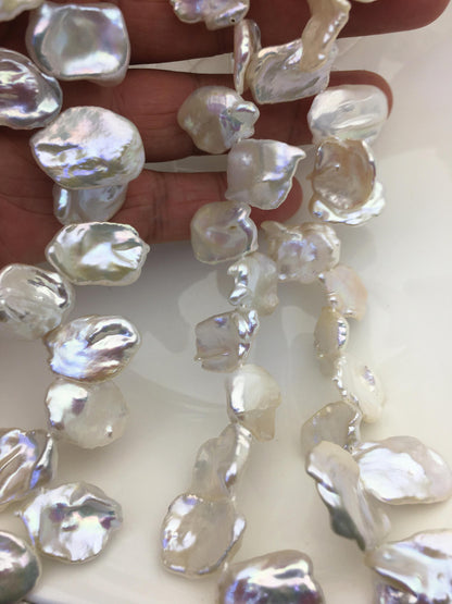 AAA 13-16mm White Keshi Freshwater Pearls,keshi pearl strands,ZS-129-23