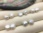 2 pairs AAA 9-10mm White keshi pearls Pair,for make stud earrings,baroque pearl,loose pearl beads,very high luster,ZS-127-33