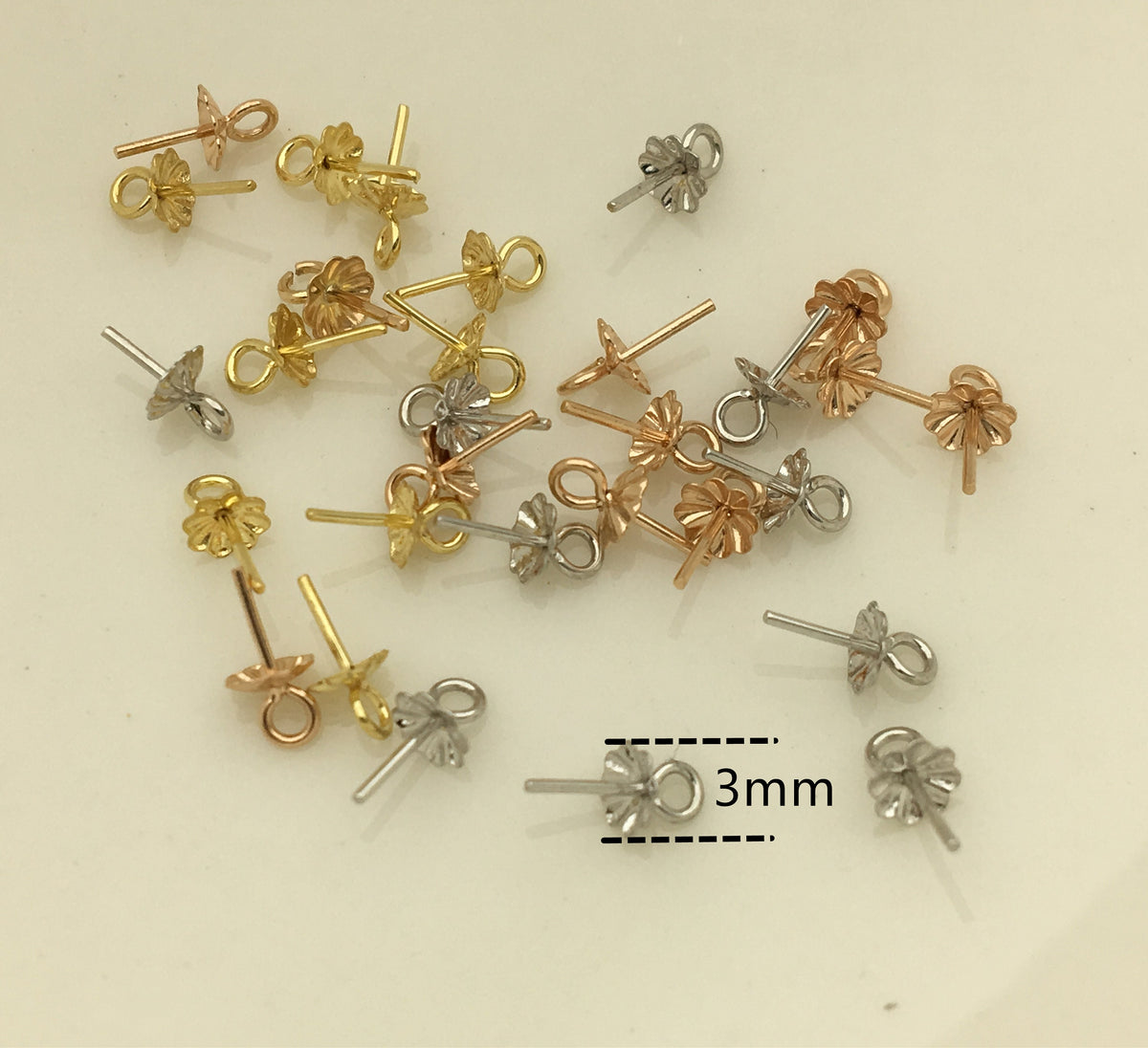 18k yellow/rose gold/white 18k solid gold pendant hook, for pendant,DIY,wholesale,ASG-Pd-004