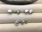 2 pairs AAA 8-9mm Gray keshi Freshwater Pearl Stud Earrings,Stud Earrings for Women Girls,SE3-T40