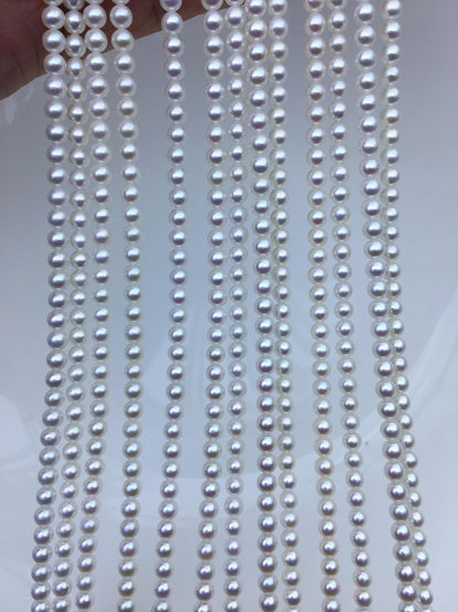 AAA 3.5-4mm white round freshwater pearls, seed pearl,white pearl,full strand,round pearl strands,pearl wholesale,RP3-3AY-GJ-6