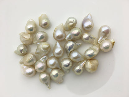 5pcs AA 10-11.5mm White Flame ball Pearl,Baroque pearl Pendant,Baroque Cultured Freshwater Pearl,no hole,FL12-2A-2