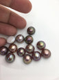 13pcs AAA 13-14mm Baroque Mabe Natural Purple Rainbow Freshwater Pearls,no hole,MB-T74