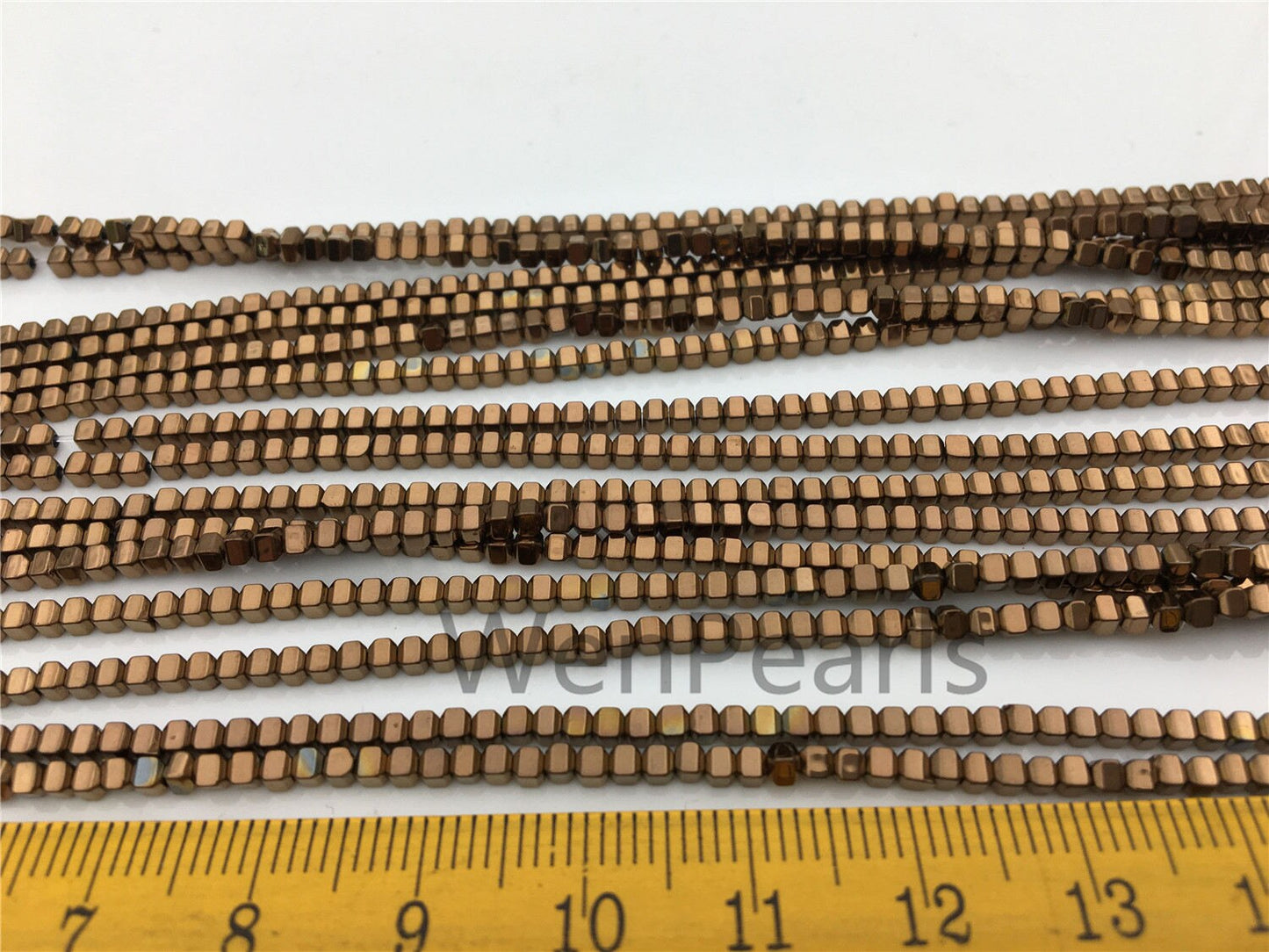 Hematite,Brown 2mmx2mm cube square Beads,AAA, 15.5 inches,G50-CU22-006-2