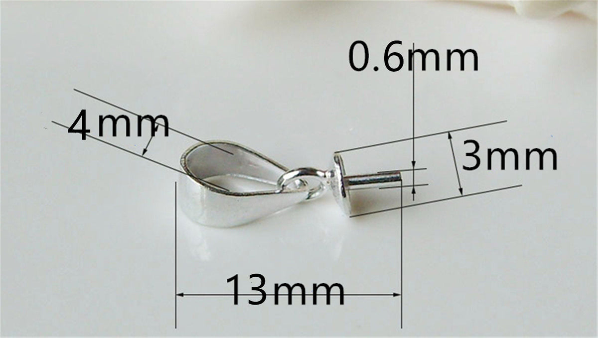 Big Size sterling silver Cup Pearl Bail Pin Pendant for Half-drilled Beads Charms Jewelry Making Accessory,ASL-P-002