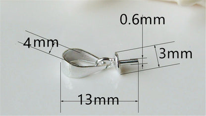 Big Size sterling silver Cup Pearl Bail Pin Pendant for Half-drilled Beads Charms Jewelry Making Accessory,ASL-P-002