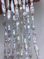 AA 6-9mm white Thick Keshi Biwa Pearl Necklace,ZS-200-120-5