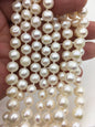 52'' 8mm white near round freshwater pearl Necklace,white Pearl necklace,NPN1-T14
